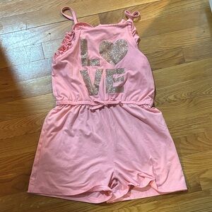 Limited Too Pink Glitter Love Romper